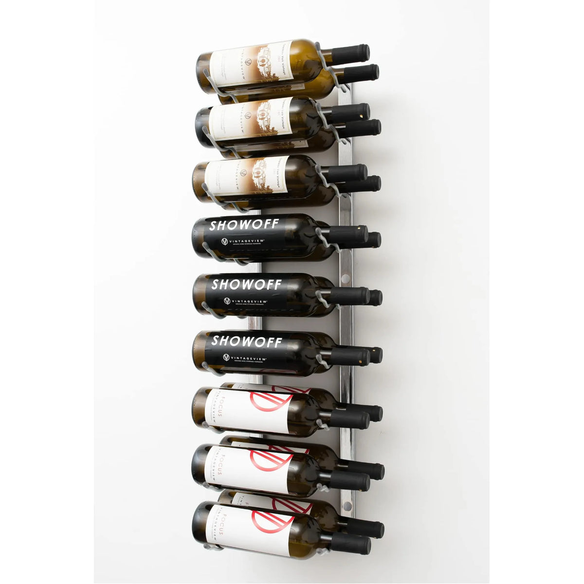 VintageView Rack 3 wandwijnrek 18 flessen Platinum