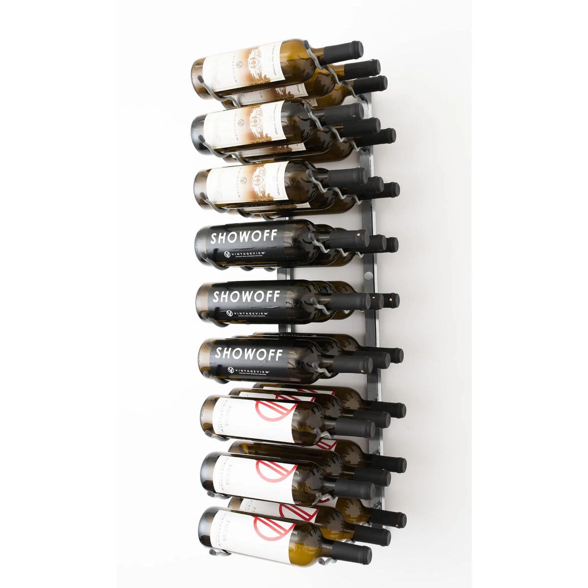 VintageView Rack 3 wandwijnrek 27 flessen Platinum