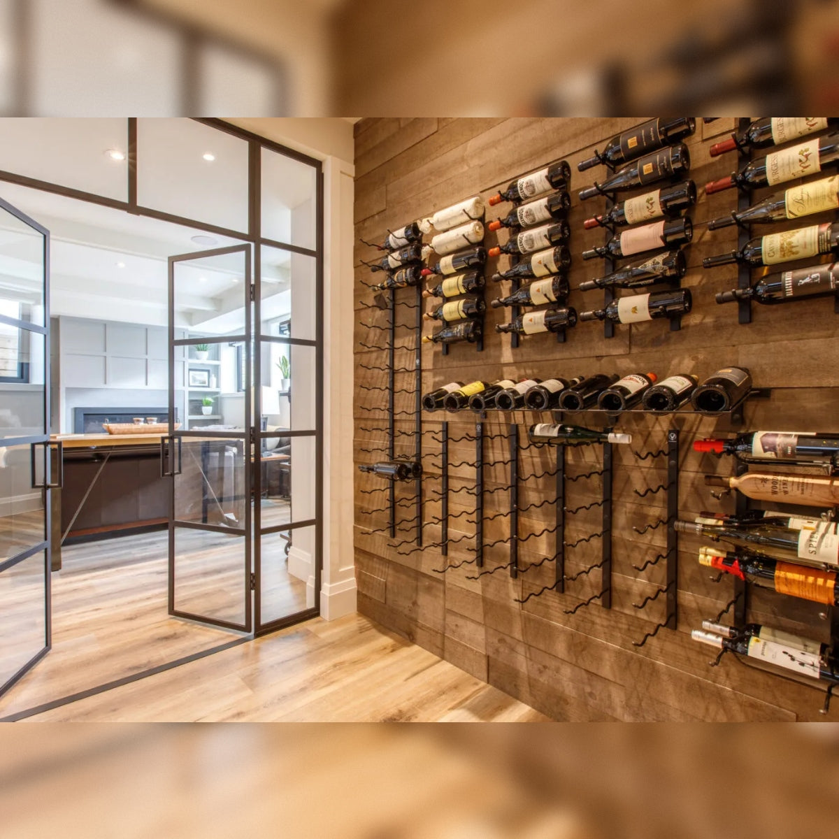 VintageView W Series Presentation Row – Wandwijnrek voor 3 of 9 flessen